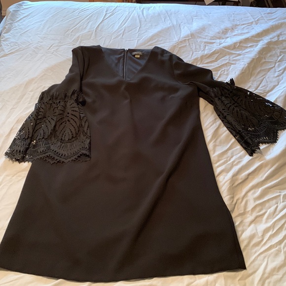 Size 16 Tahari Arthur S.Levine Little Black Dress with Sleeve Detail - Picture 1 of 2